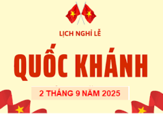 LỊCH NGHỈ LỄ QUỐC KHÁNH 02/09