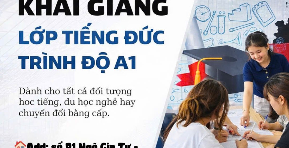 THÔNG BÁO TUYỂN SINH LỚP TIẾNG ĐỨC A1